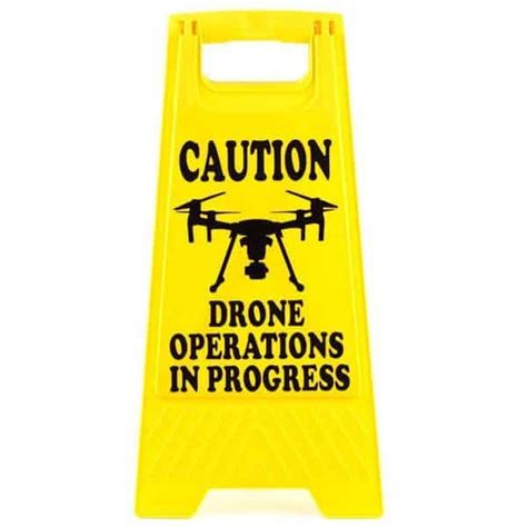 drone safety  frame caution sign drone operations  progress  series image drone
