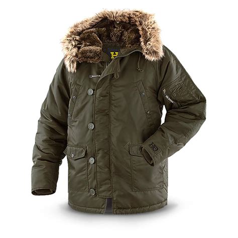 mens hq issue snorkel parka  insulated jackets coats