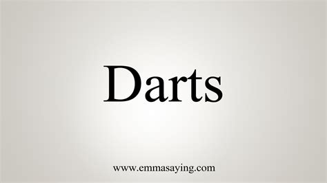 pronounce darts youtube