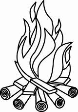 Clipart Fire Drawing Clip Cliparts Library Firewood sketch template