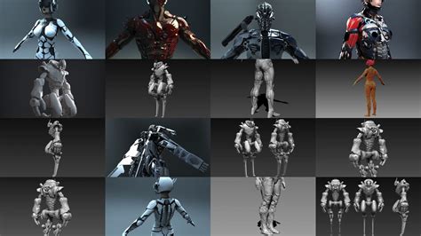 3d sci fi characters part 3 cgtrader