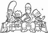 Simpsons Simpson Coloring Pages Family Printable Maggie Print Halloween Bart Color Lisa Pdf Movie Funny Homer Template sketch template