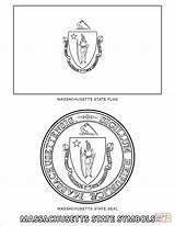 Coloring Massachusetts State Seal Template Pages Symbols sketch template