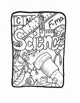 Science Cover Notebook Pages Coloring Interactive Template sketch template