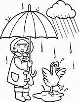 Rain Deszcz Kolorowanki Dzieci Raining Rainy sketch template