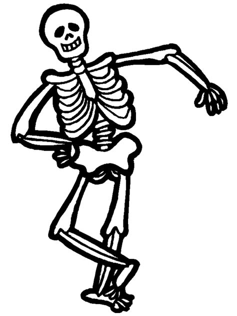 printable skeleton coloring pages  kids clipart