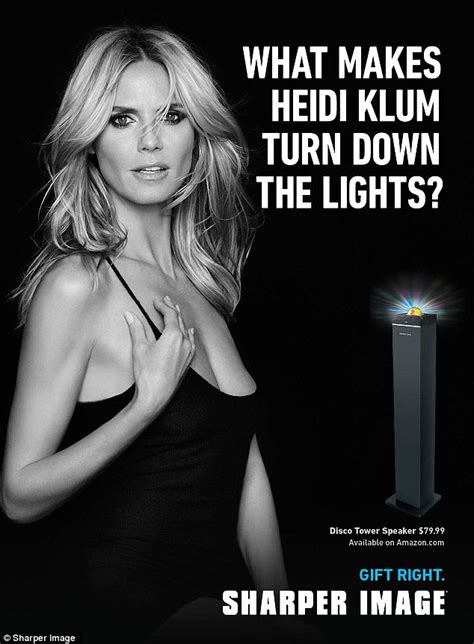 heidi klum nude in suggestive new sharper image campaign