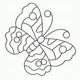 Butterfly Coloring Printable Drawing Simple Pages sketch template