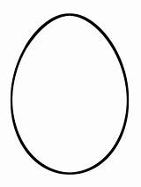 Egg Easter Template Coloring Blank Pages Simple sketch template