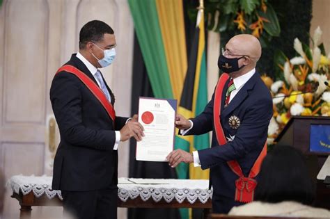Andrew Holness Sworn In As Prime Minister Of Jamaica Cnw Network