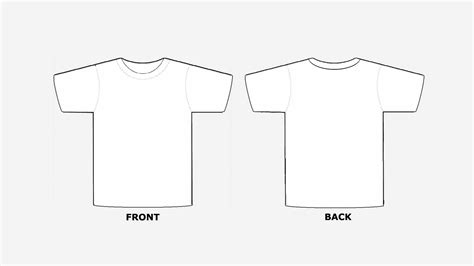 printable blank tshirt template