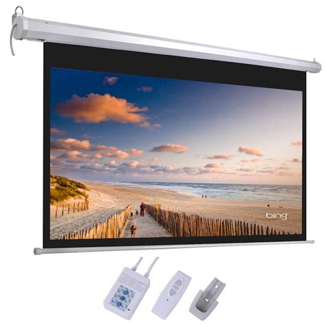leadzm      viewing area motorized projector screen  remote control matte