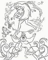 Coloring Ursula Mermaid sketch template