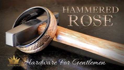 Hammered Rose King Rings Luxury Metal Cock Ring Hammer