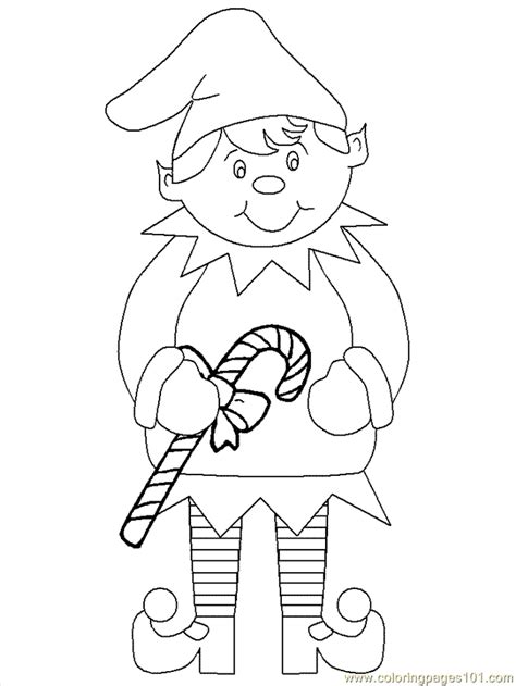 printable christmas elf coloring pages ideas