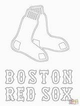 Coloring Pages Baseball Red Sox Logo Boston Cake sketch template