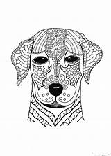 Coloring Pages Dog Hard Adult Advanced Adults Woof Cute Animal Printable Pdf Face Colouring Dogs Color Print Mandala Sheets Book sketch template