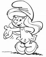 Smurfette Coloring Smurfs Pages Smurf Print Clipart Colouring Color Para Cartoon Beautiful Drawing Drawings Colorir Printable Desenhos Imprimir Pintar Library sketch template