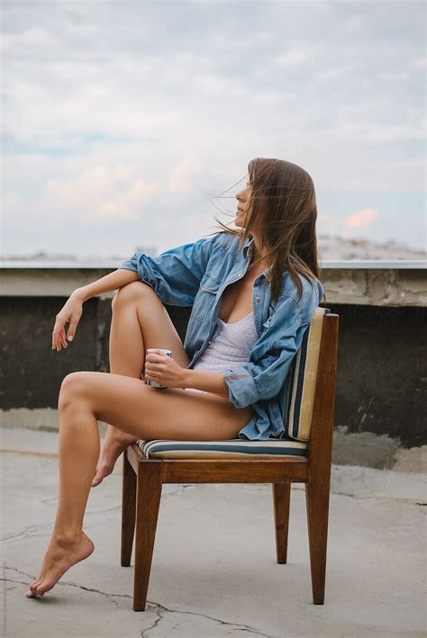 Beautiful Model Sitting On The Chair By Aleksandra Jankovic Woman
