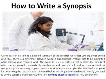 write  phd research synopsis powerpoint