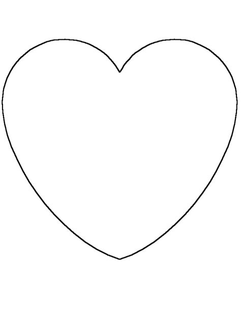 heart simple shapes coloring pages coloring book