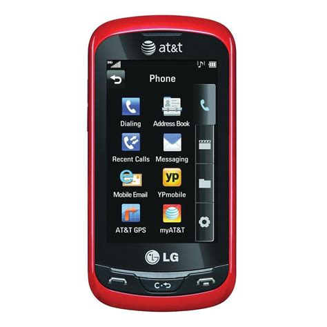 lg xpression  att cell phone red  gsm slider touchscreen   keyboard cellular phone