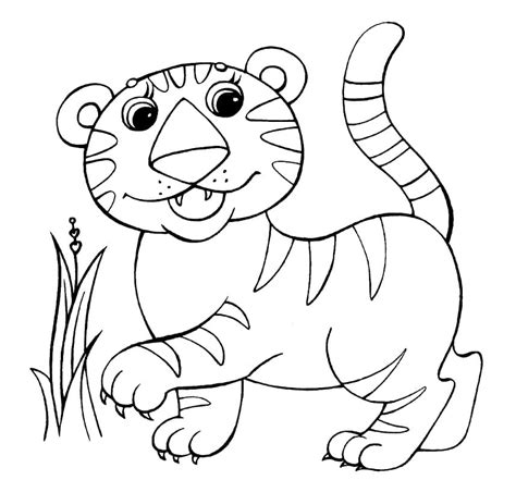 nice cute baby tiger coloring page cartoon tiger unicorn coloring pages