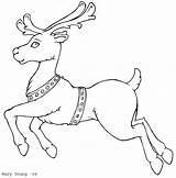 Reindeer Rudolph Everfreecoloring Coloringtop Nosed sketch template