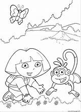 Dora Coloring Boots Explorer Pages Printable sketch template