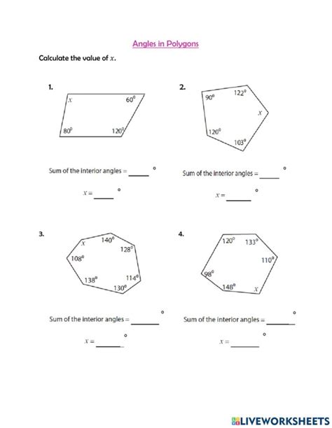 Angles Of A Polygon Worksheet Answers Intergrated Math 2 Math