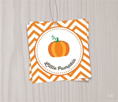 pumpkin gift tags printable baby shower  birthday