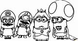 Pages Minions Coloring Color Print sketch template