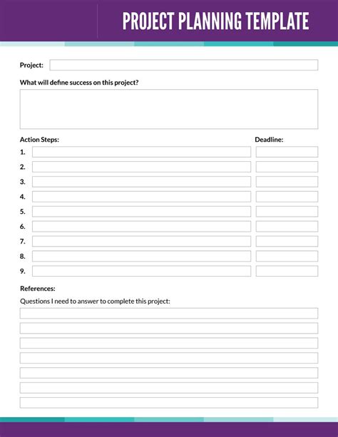 project plan template business mentor