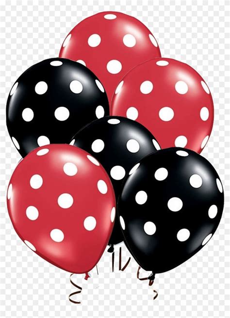red  black polka dot balloons  transparent png clipart images