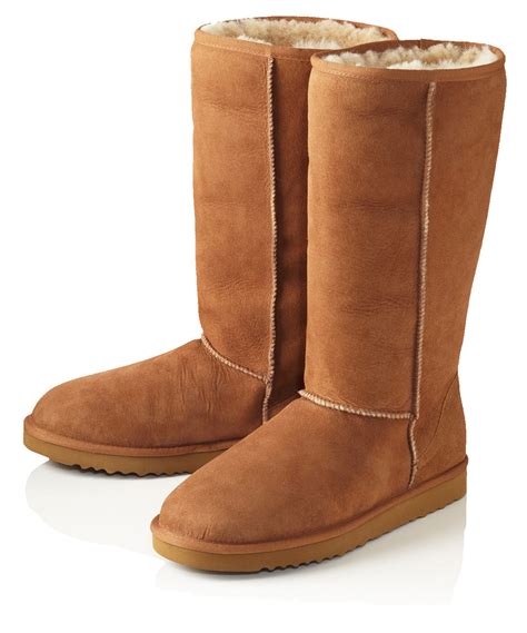 ugg chestnut classic tall sheepskin boots  brown lyst