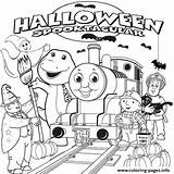 Coloring Thomas Train Halloween Pages Printable Print Prints Color sketch template