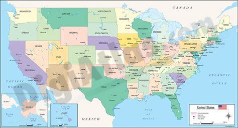 map  united states  america
