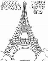 Tower Eiffel Coloring Paris Pages Tour Print Drawing Getdrawings Water Easy Fancy Preschool sketch template