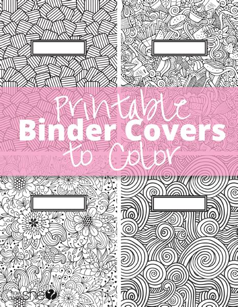 printable binder covers  color      school