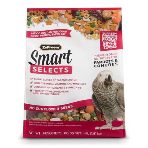 smart selects parrots and conures food zupreem 4 lbs delivery