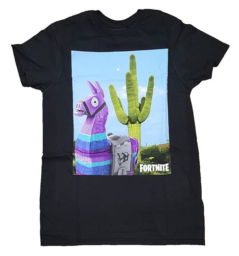 mens fortnite loot llama cactus battle royale graphic  shirtup