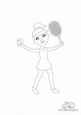 Tennisspielerin Ausmalbild sketch template