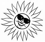 Sunglasses Sun Coloring Coloringcrew Colorear Nature Color Gif sketch template