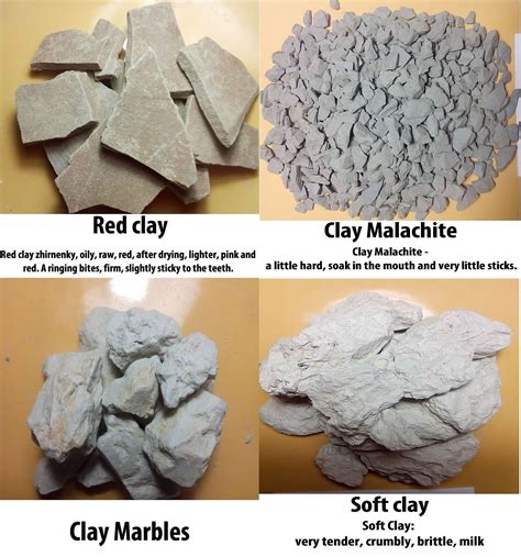 the edible clay edible chalk 4 types of clay 4 types