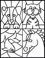 Glass Stained Coloring Pages Printable Craft Easy Color Pet Kids Stain Tiffany Christmas Animal Template Printables Print Kid Crafts Zentangle sketch template