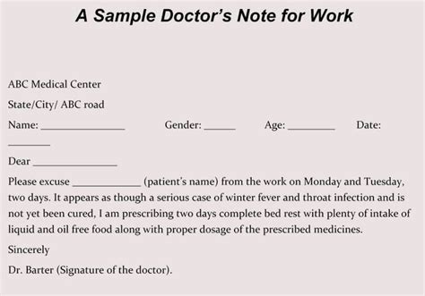 dr excuse note
