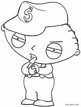 Coloring Stewie Pages Gangster Guy Family Griffin Printable Drawing Gangsta Cartoon Kids Girl Brian Cool2bkids Ghetto Sheets Print Cute Color sketch template