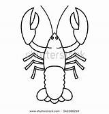 Crayfish Crawfish Coloring Outline Icon Vector Illustration Style Web Getdrawings Clipart Drawing Color Stock Clip Printable Getcolorings sketch template