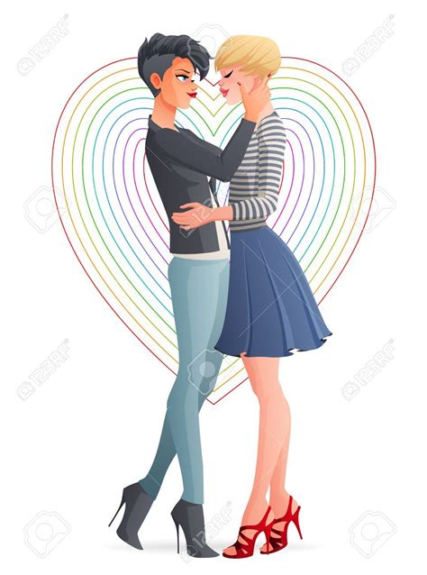 Stock Vector In 2020 Couples In Love Lesbian Lesbian Pride