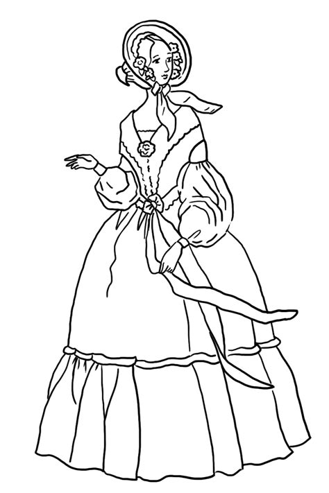 pages  victorian ladies coloring pages